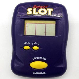 Vtg Radica Pocket Slots Handheld Battery Operated Electronic Gambling Fun Game